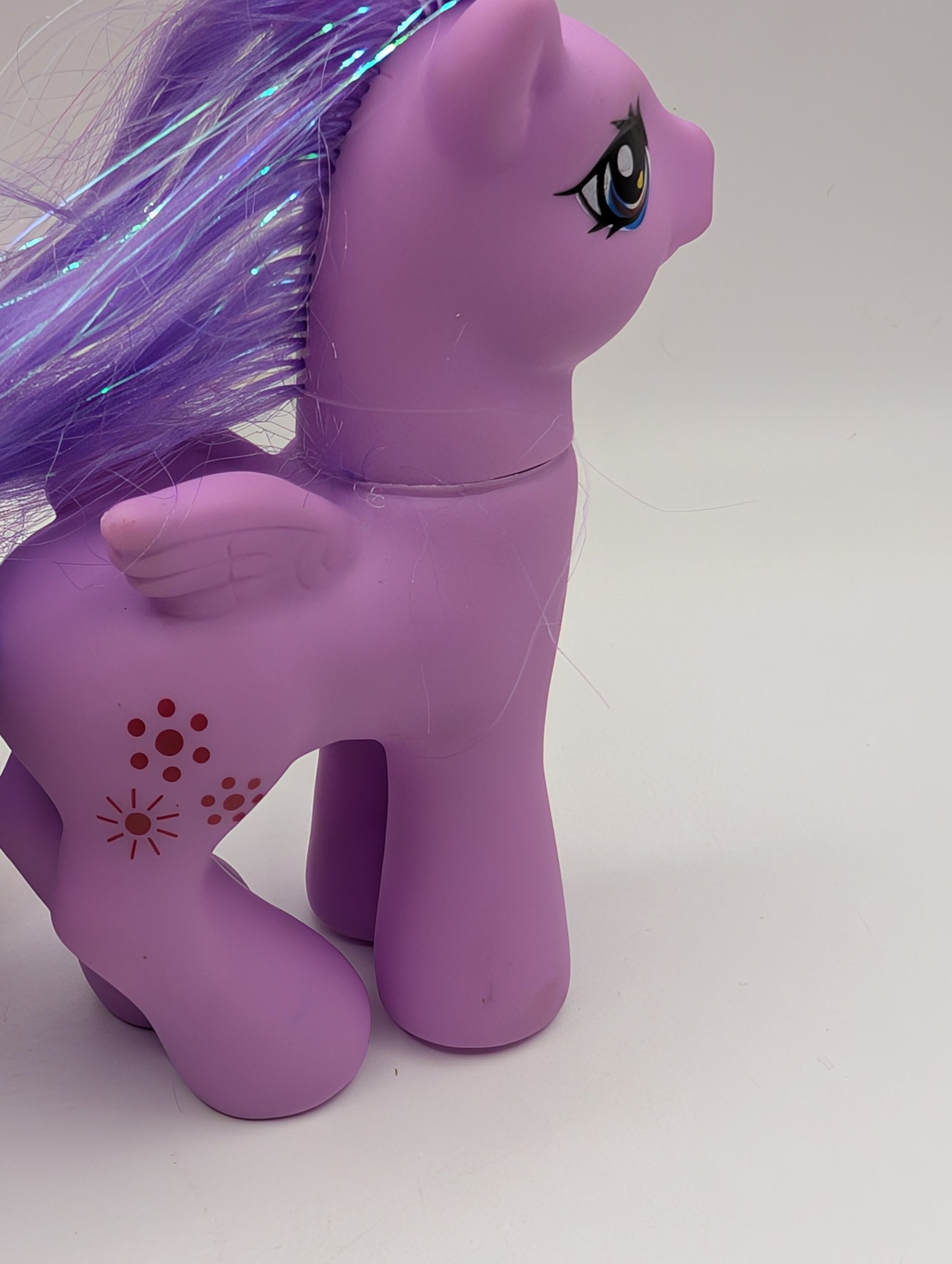 My Little Pony Purple With Wings Purple Glitter Hair Heart Music Note MLP FRENLY BRICKS - Open 7 Days