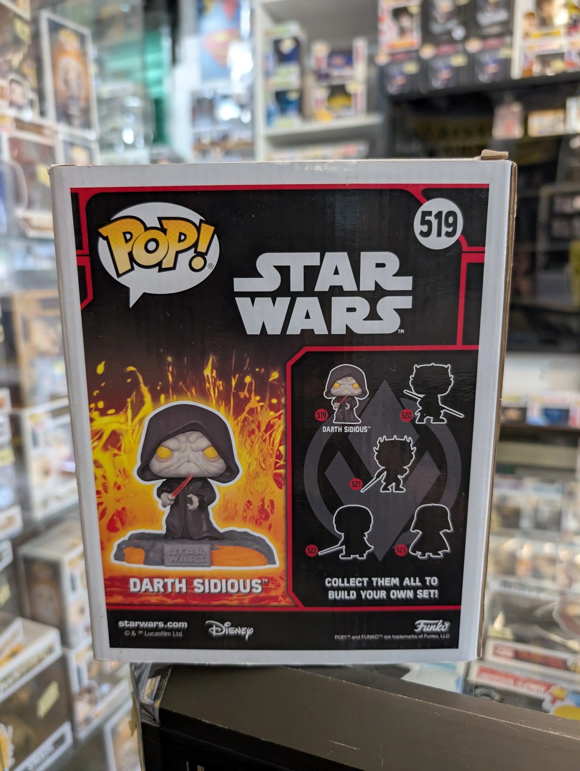 Star Wars - Red Saber Series: Darth Sidious Glow Pop! Deluxe 519 FRENLY BRICKS - Open 7 Days