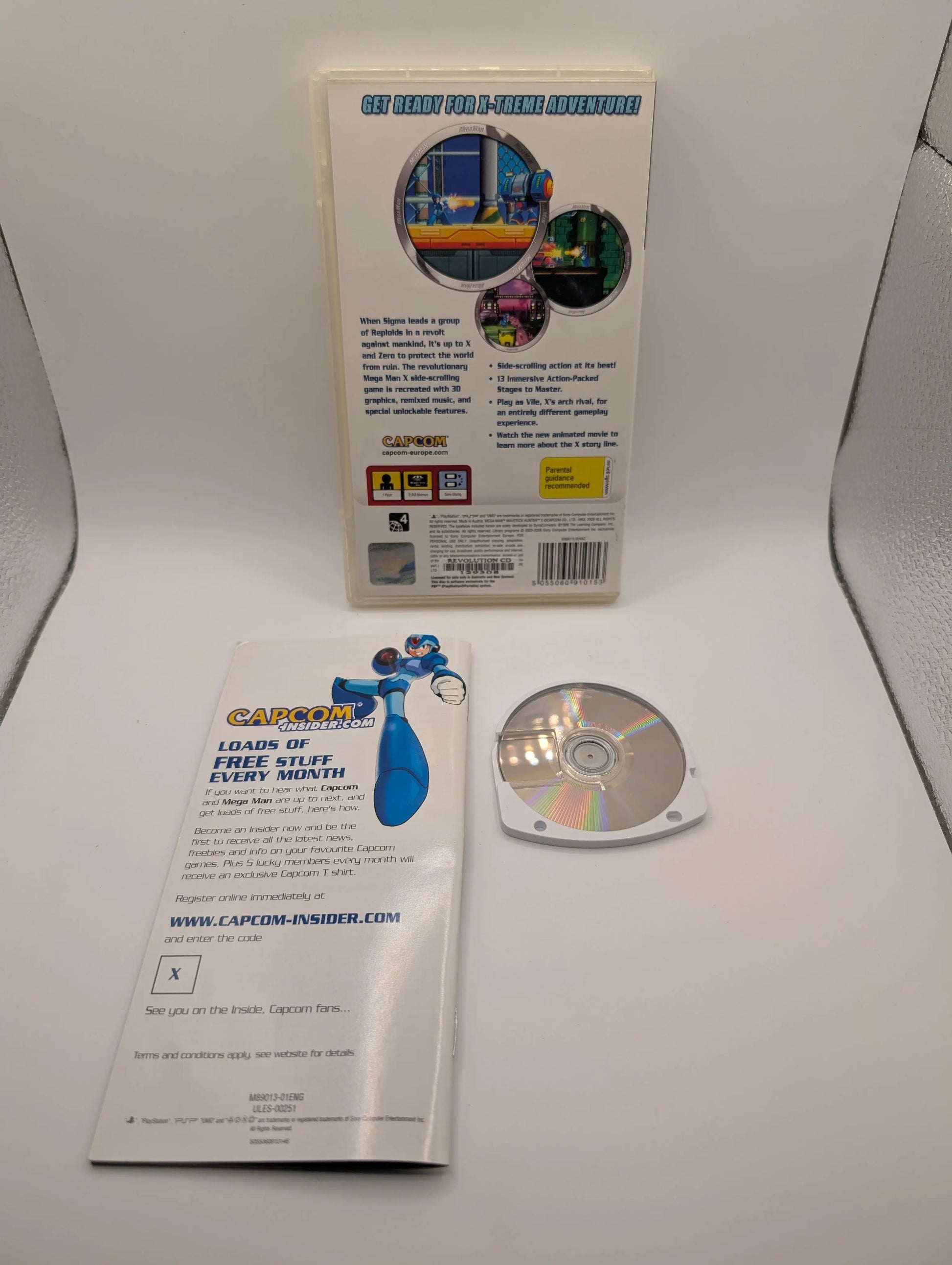 Mega Man: Maverick Hunter X (Sony PSP, 2006) Game Case Manual - Tested FRENLY BRICKS - Open 7 Days