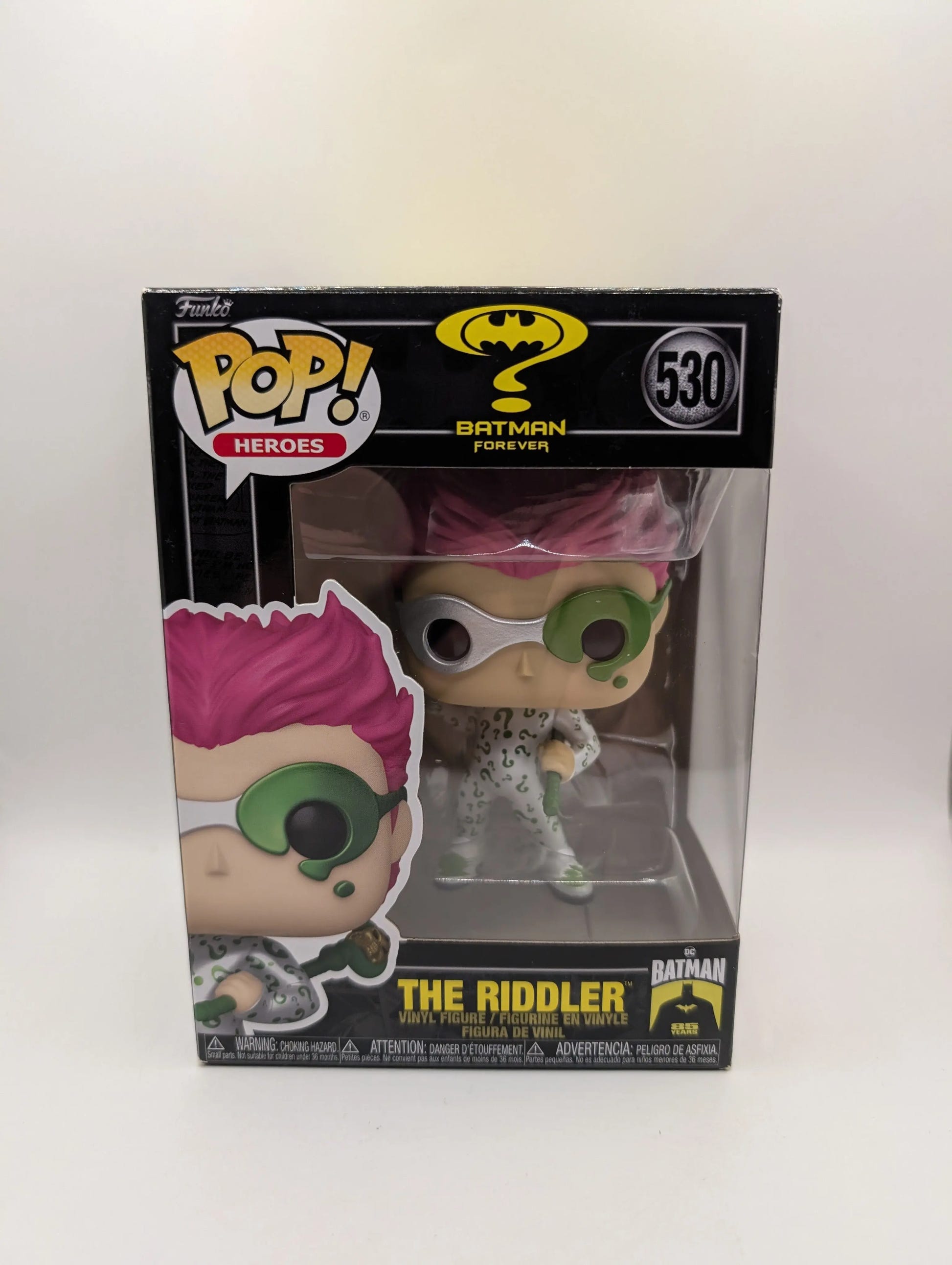 Batman Forever - The Riddler 85th Batman Anniv Metallic Pop! Vinyl Figure #530 FRENLY BRICKS - Open 7 Days image 1