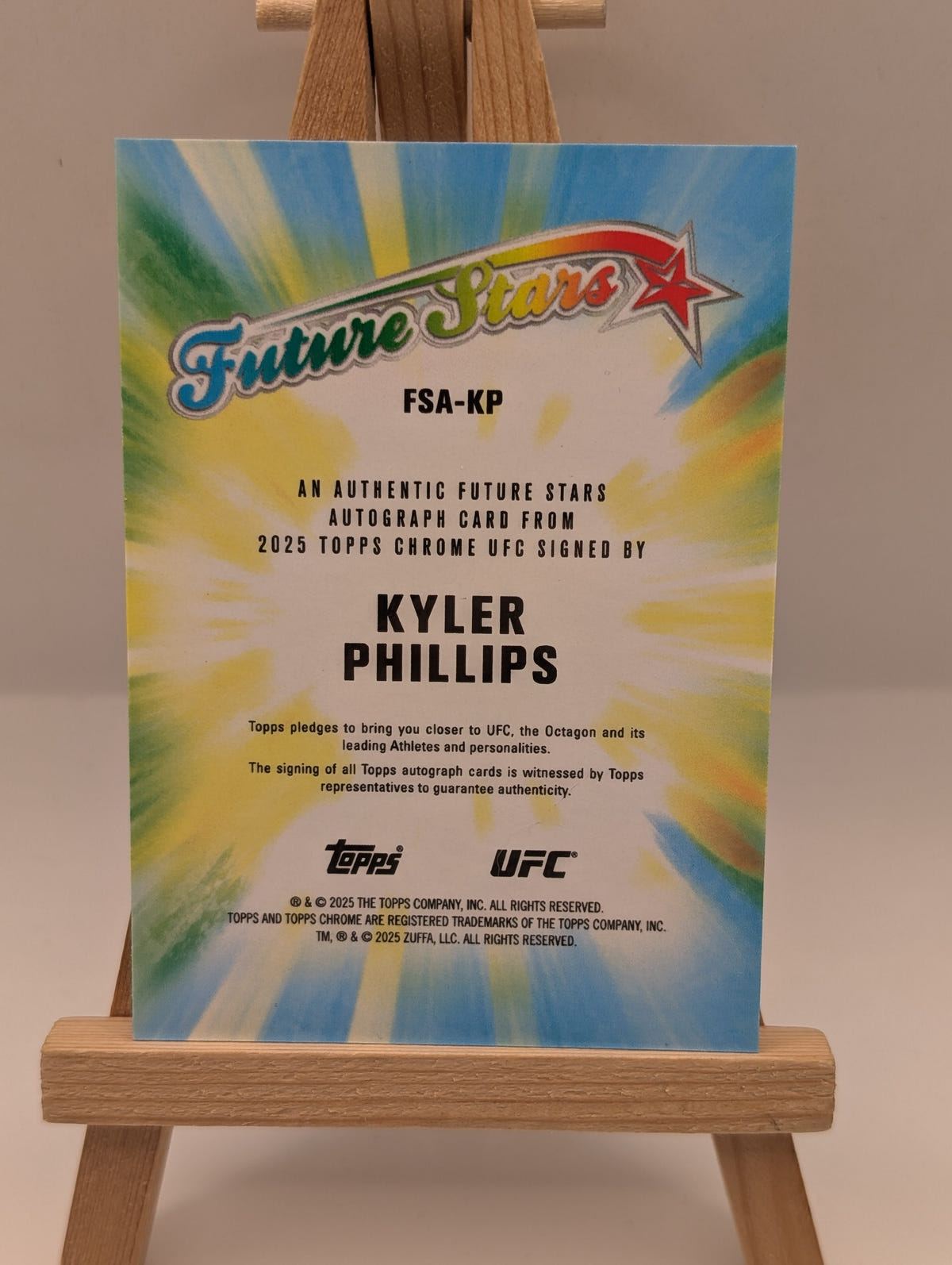 2025 Topps Chrome UFC Kyler Phillips Future Stars Auto Refractor SP #/25 FRENLY BRICKS - Open 7 Days image 7