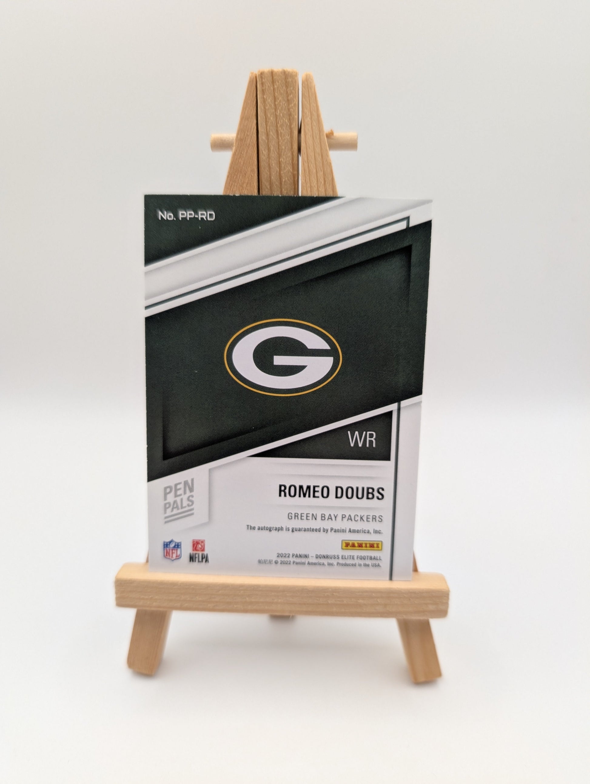 2022 Elite Romeo Doubs Pen Pals On Card Auto Purple Ink #PP-RD Packers Rookie FRENLY BRICKS - Open 7 Days