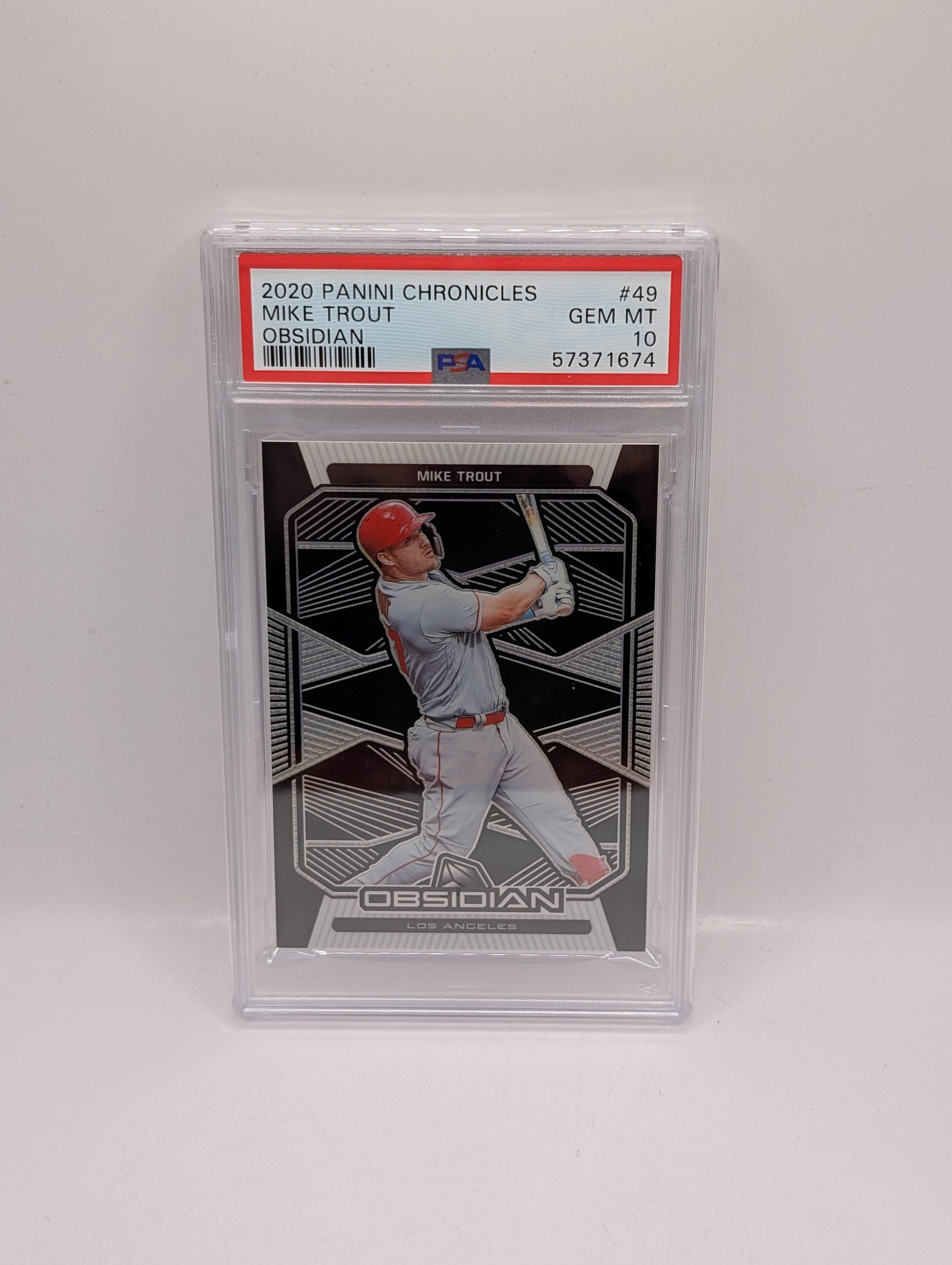 2020 Chronicles Mike Trout Obsidian Card #49 Angels PSA 10 FRENLY BRICKS - Open 7 Days