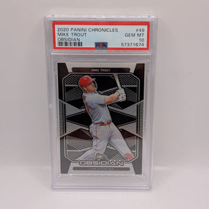 2020 Chronicles Mike Trout Obsidian Card #49 Angels PSA 10 FRENLY BRICKS - Open 7 Days