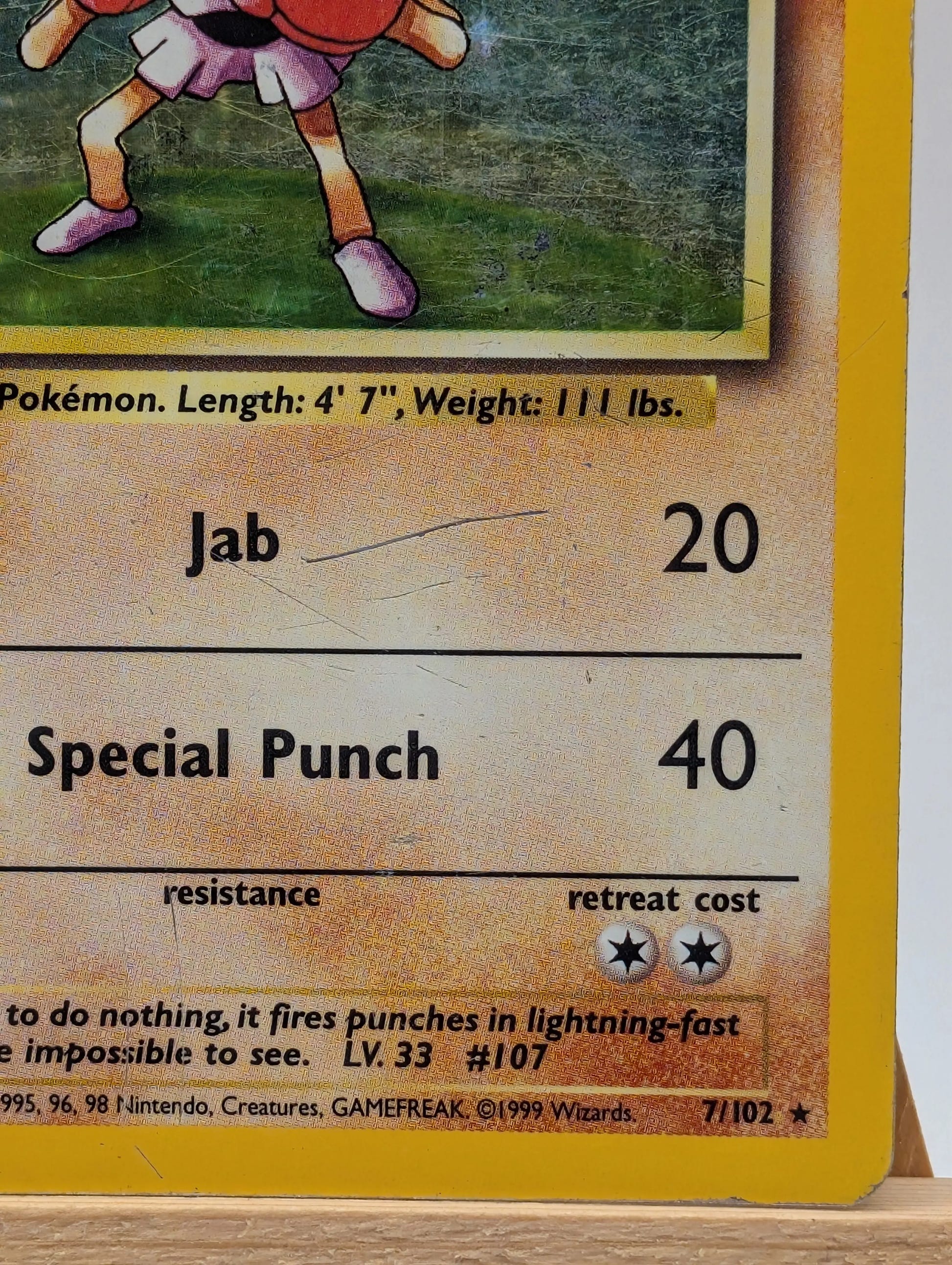 Pokémon TCG Hitmonchan Base Set 7/102 Holo Unlimited Holo Rare HP FRENLY BRICKS - Open 7 Days image 5