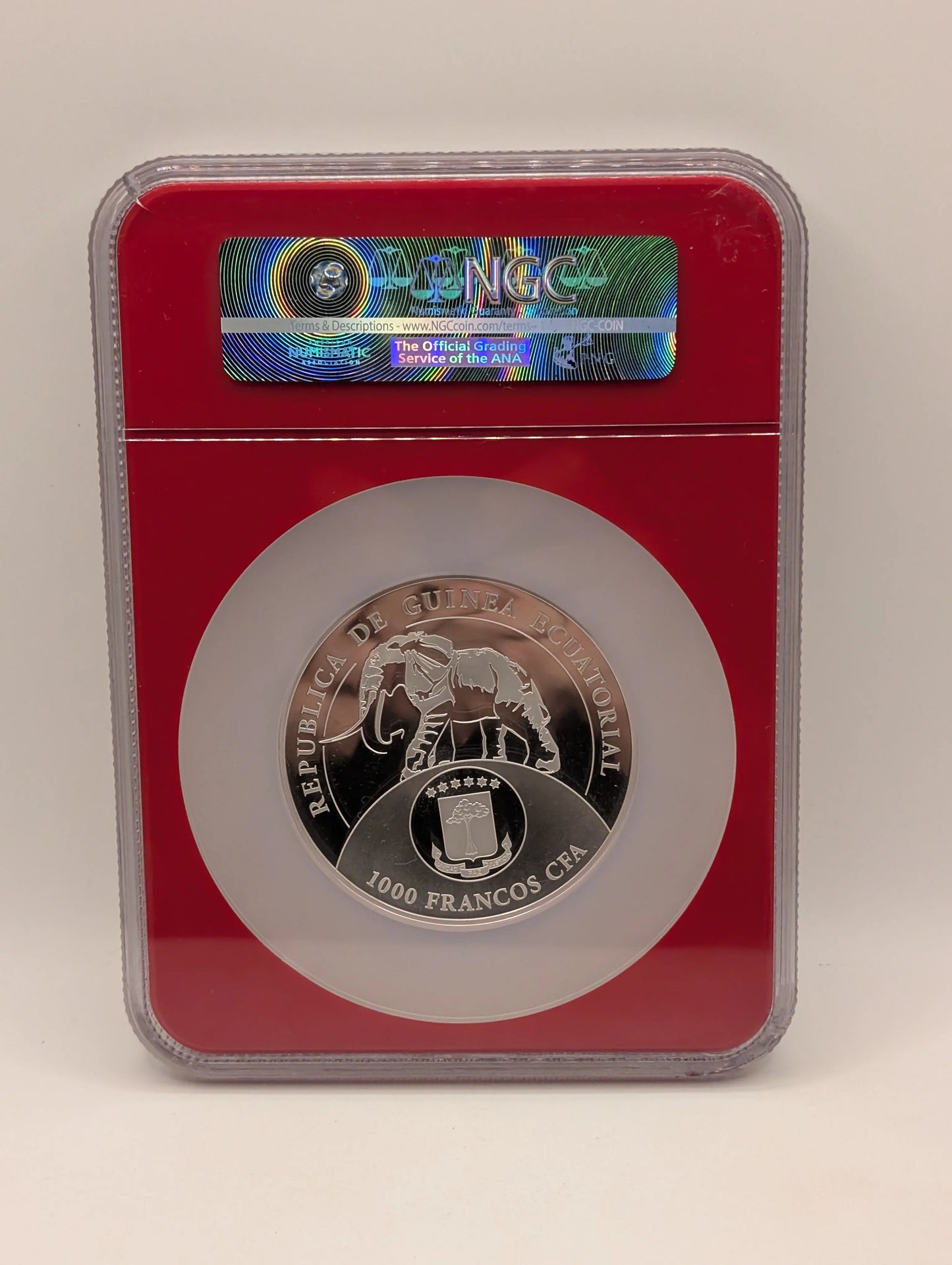 Equatorial Guinea 2017 Silver 1,000 Francos Donald Trump Inaugural Releases NGC Proof-70 UC (Red Frame Holder FRENLY BRICKS - Open 7 Days