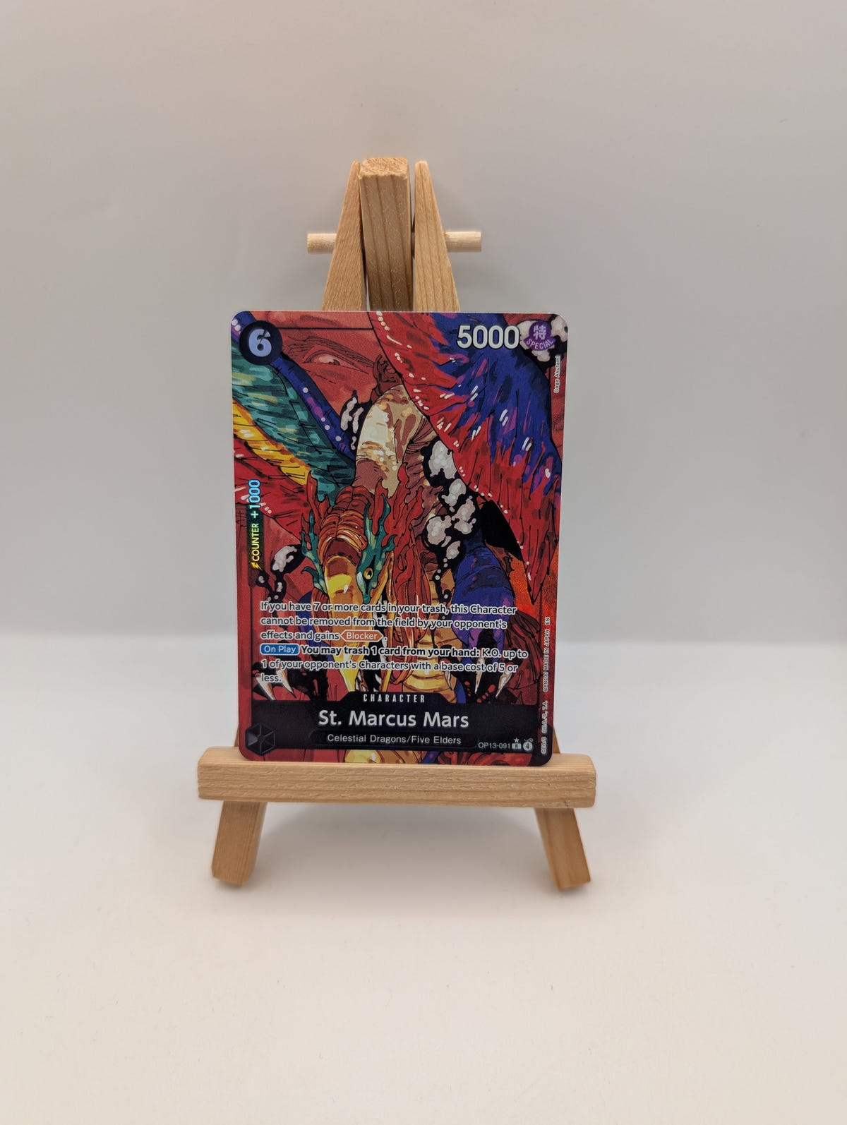 One Piece TCG OP13-091 St. Marcus Mars Alternative Art English Full Art FRENLY BRICKS - Open 7 Days image 1