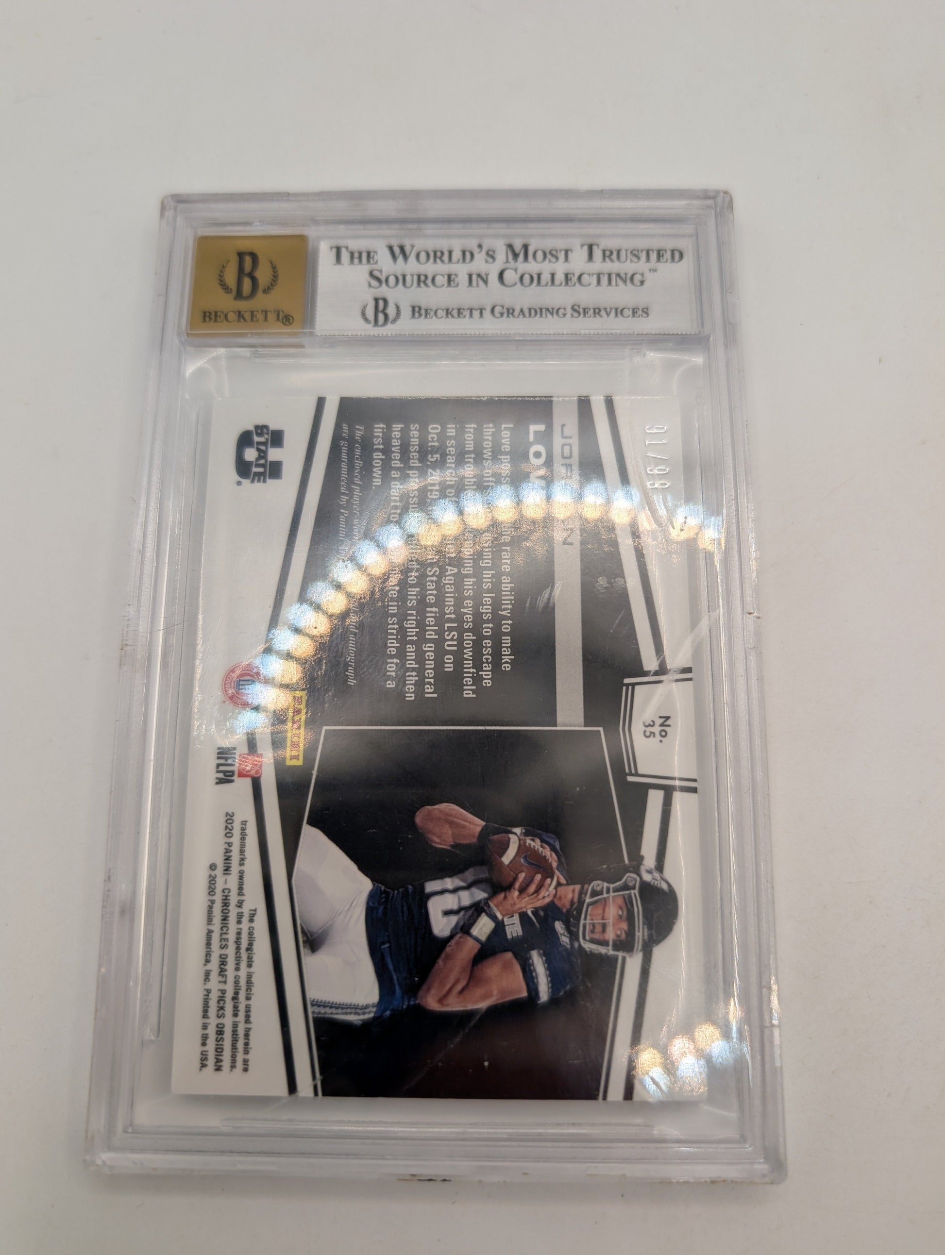 2020 Panini Obsidian Draft Picks - Jersey Autographs Jordan Love /99 Bgs *cracks FRENLY BRICKS - Open 7 Days