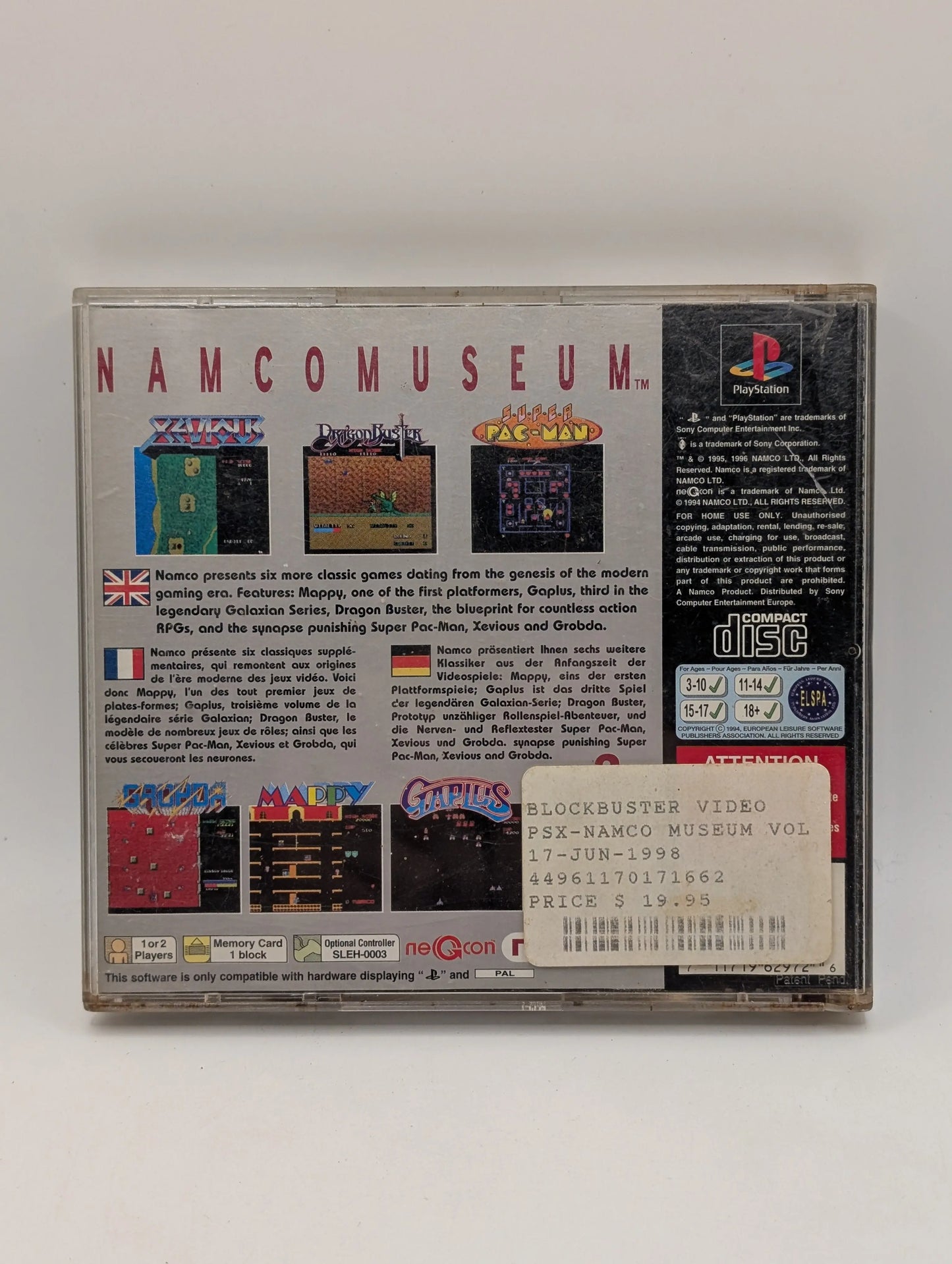 PS1/PLAYSTATION 1 Game - Namco Museum Vol. 1 (Pal) FRENLY BRICKS - Open 7 Days