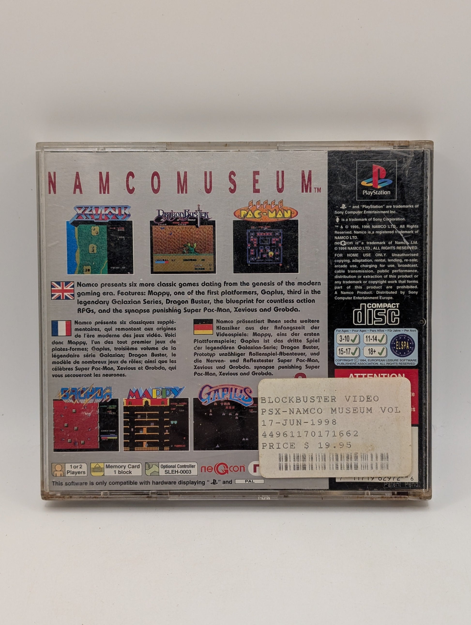 PS1/PLAYSTATION 1 Game - Namco Museum Vol. 1 (Pal) FRENLY BRICKS - Open 7 Days