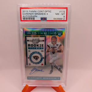 2019 Contenders Optic - Holo Rookie Ticket Auto Gardner Minshew #172 PSA 8 FRENLY BRICKS - Open 7 Days