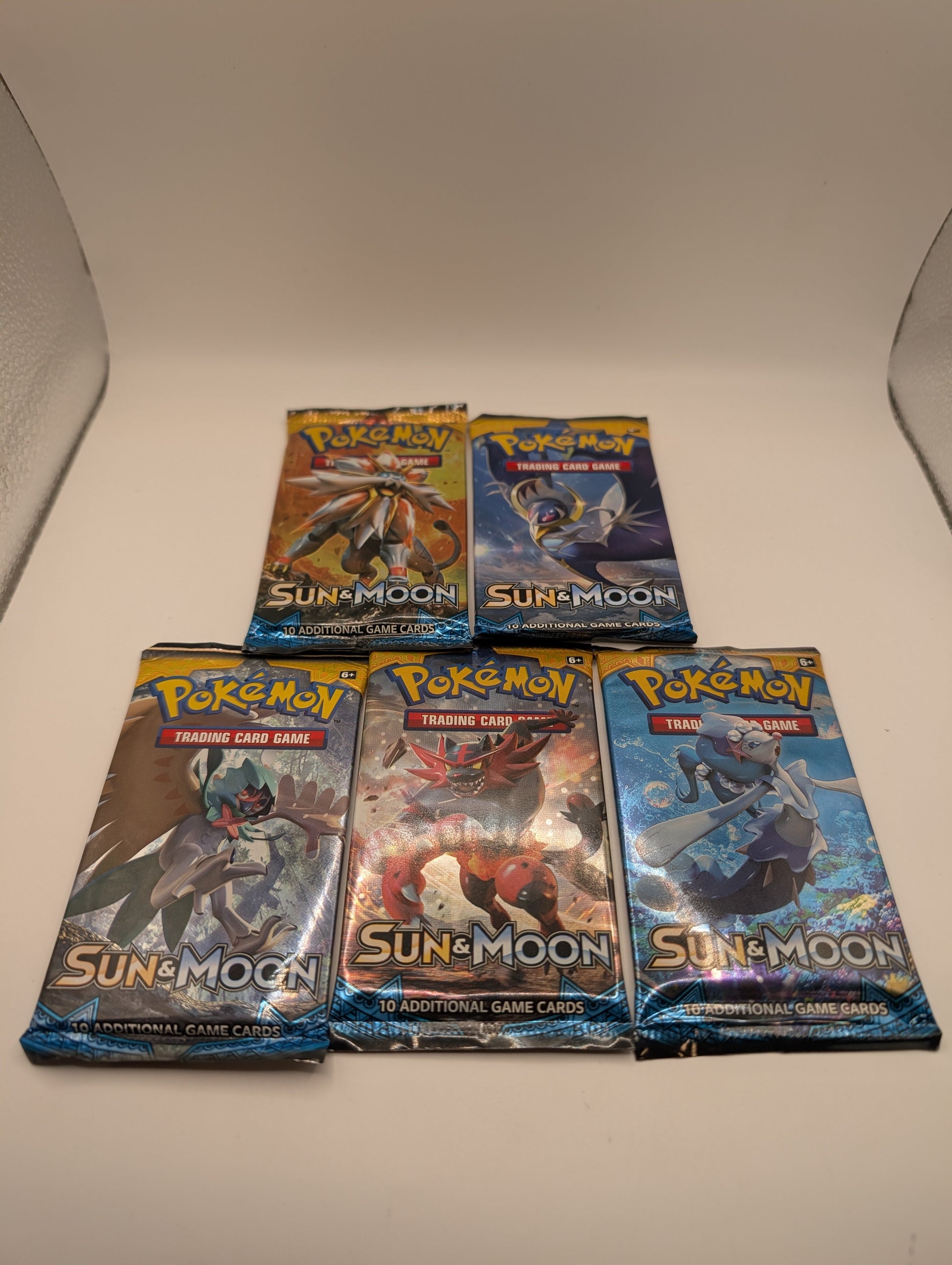 Art Set Of 5 Pokémon TCG: Sun and Moon Base Set Booster Packs Factory Sealed FRENLY BRICKS - Open 7 Days