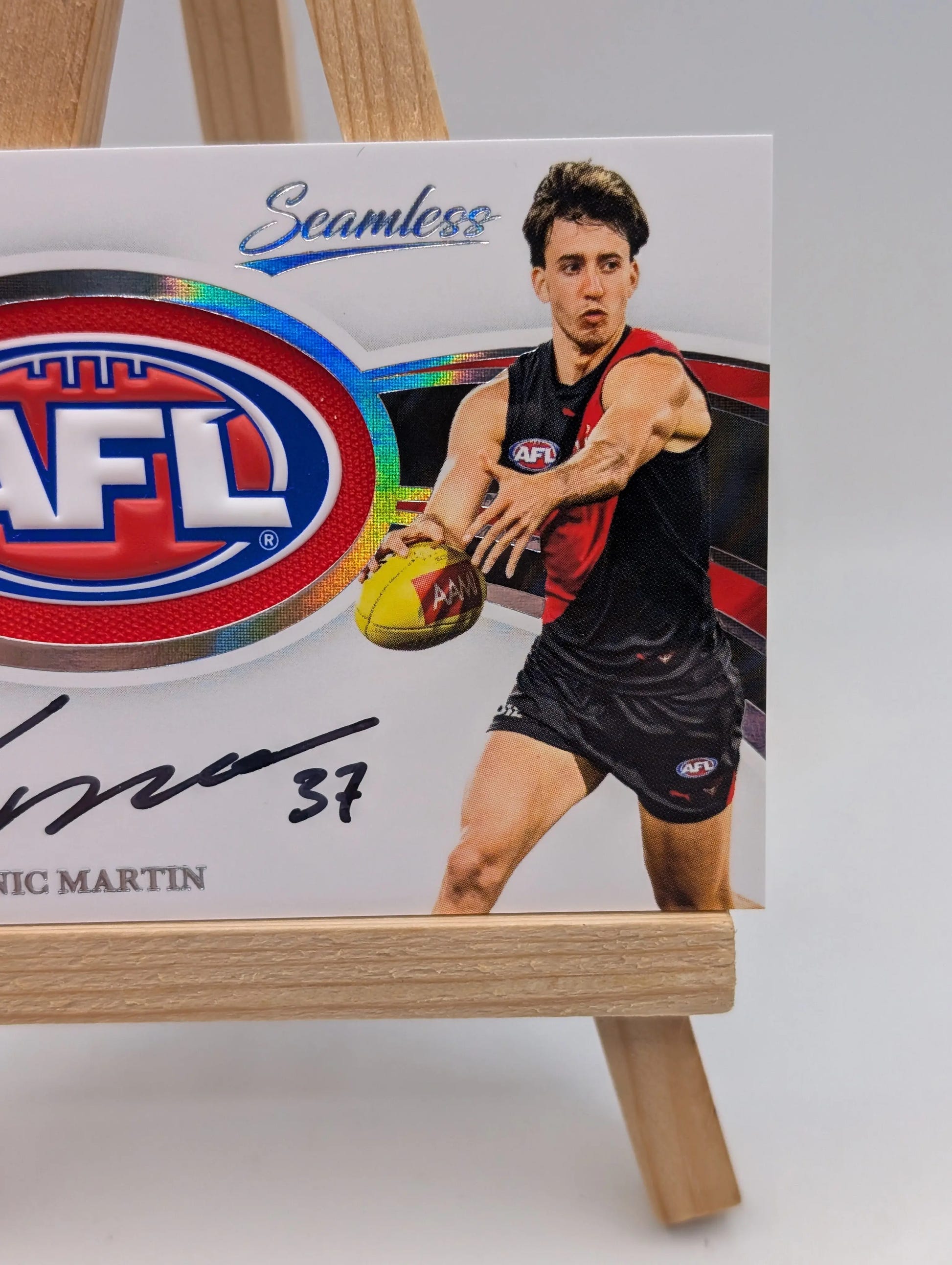 2025 AFL Select Seamless Badge Signature Nic Martin /65 Essendon Bombers FRENLY BRICKS - Open 7 Days image 4