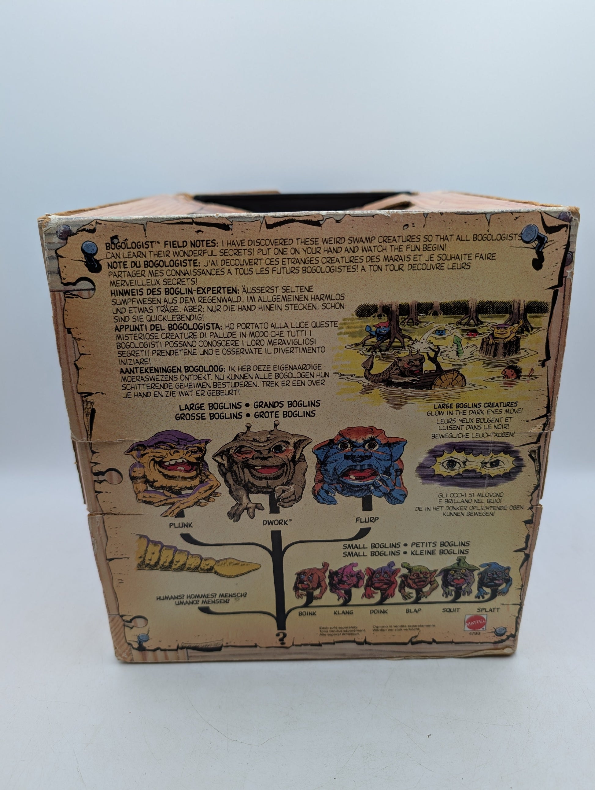 BOGLINS "Plunk" 1987 MATTEL HAND PUPPET MONSTER FRENLY BRICKS - Open 7 Days