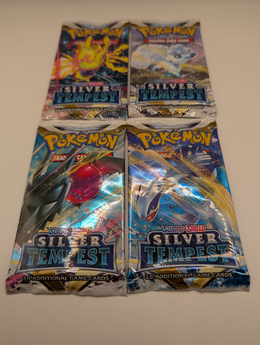 4x Pokemon Silver Tempest Booster Packs | Art Set | Sword & Shield | Brand New FRENLY BRICKS - Open 7 Days