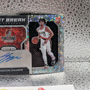 2022-23 SHAEDON SHARPE Panini Prizm - Fast Break Rookie Autographs #FBR-SSB FRENLY BRICKS - Open 7 Days