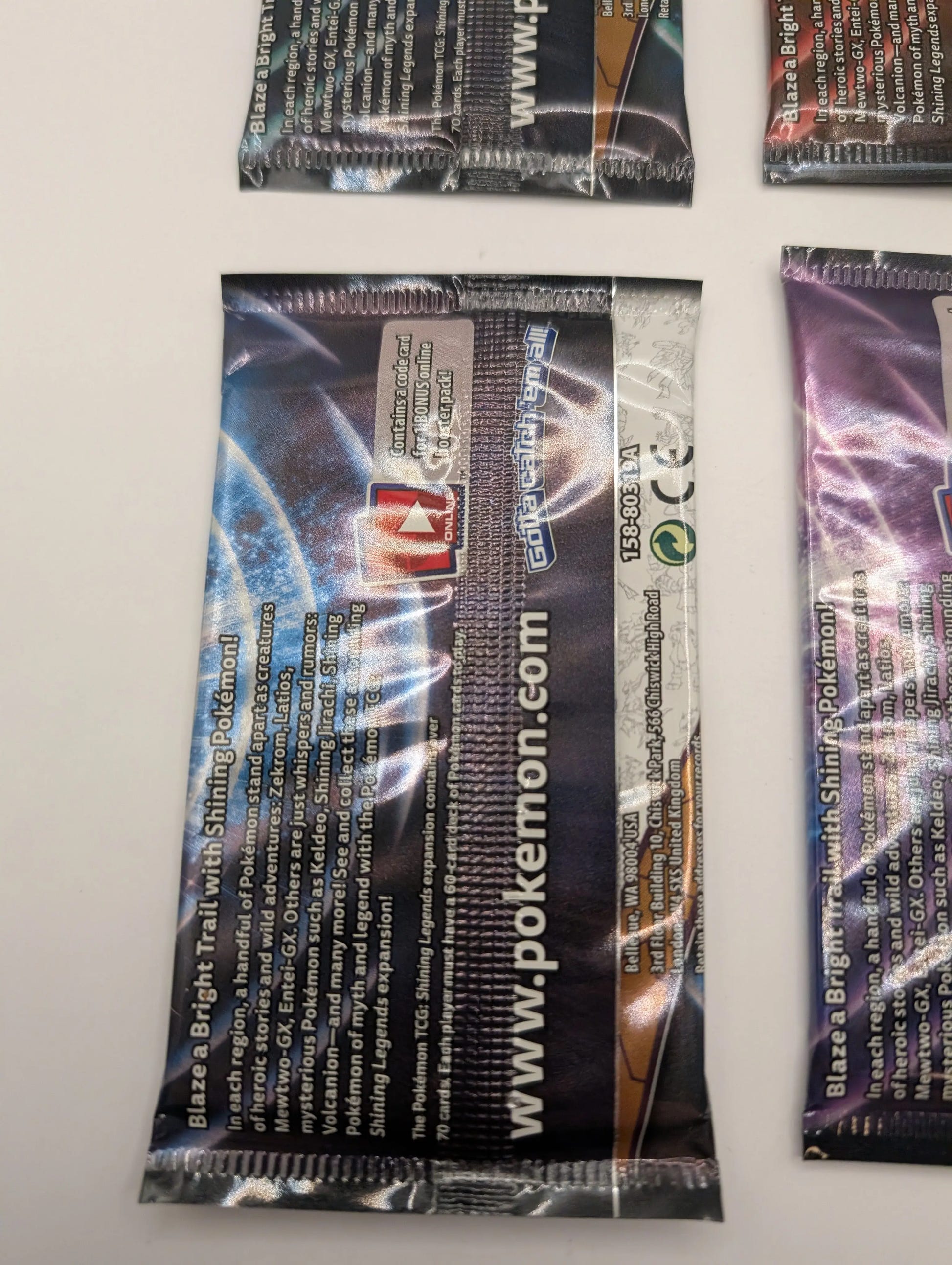 Pokemon Shining Legends Booster Packs Art Set x4 New & Sealed Sun Moon, photo 5 image 5