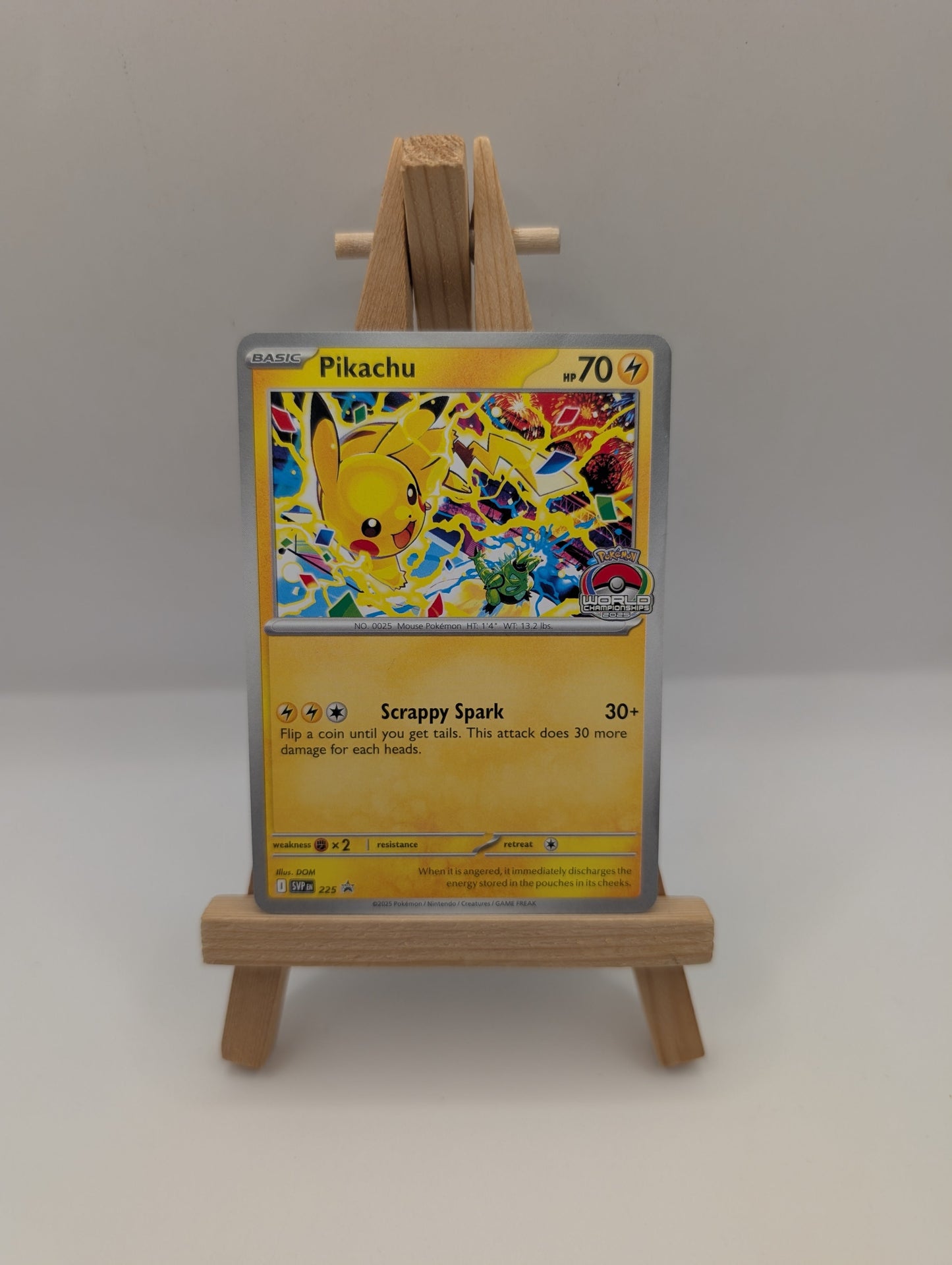 Pikachu (225) (World Championship 2025) [Scarlet & Violet: Black Star Promos] FRENLY BRICKS - Open 7 Days