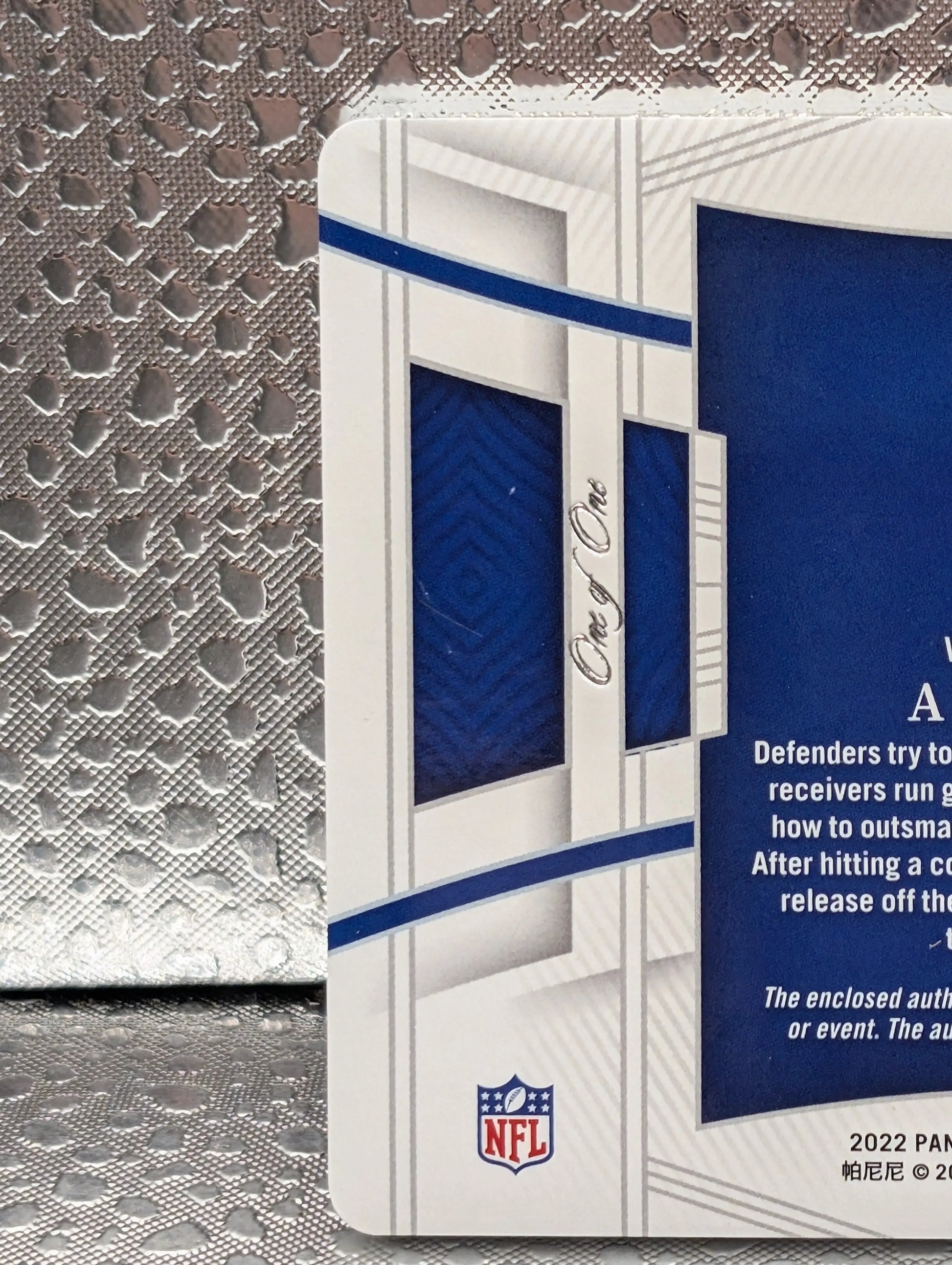 2022 Panini National Treasures NFL ALEC PIERCE 1/1 one of one Patch Auto FRENLY BRICKS - Open 7 Days