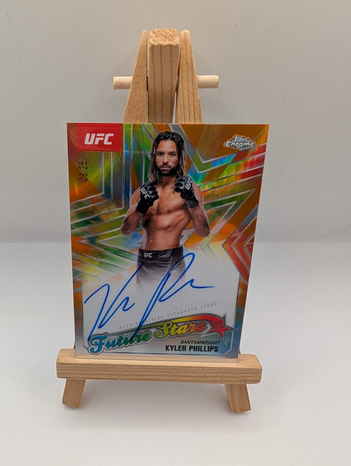 2025 Topps Chrome UFC Kyler Phillips Future Stars Auto Refractor SP #/25 FRENLY BRICKS - Open 7 Days image 2