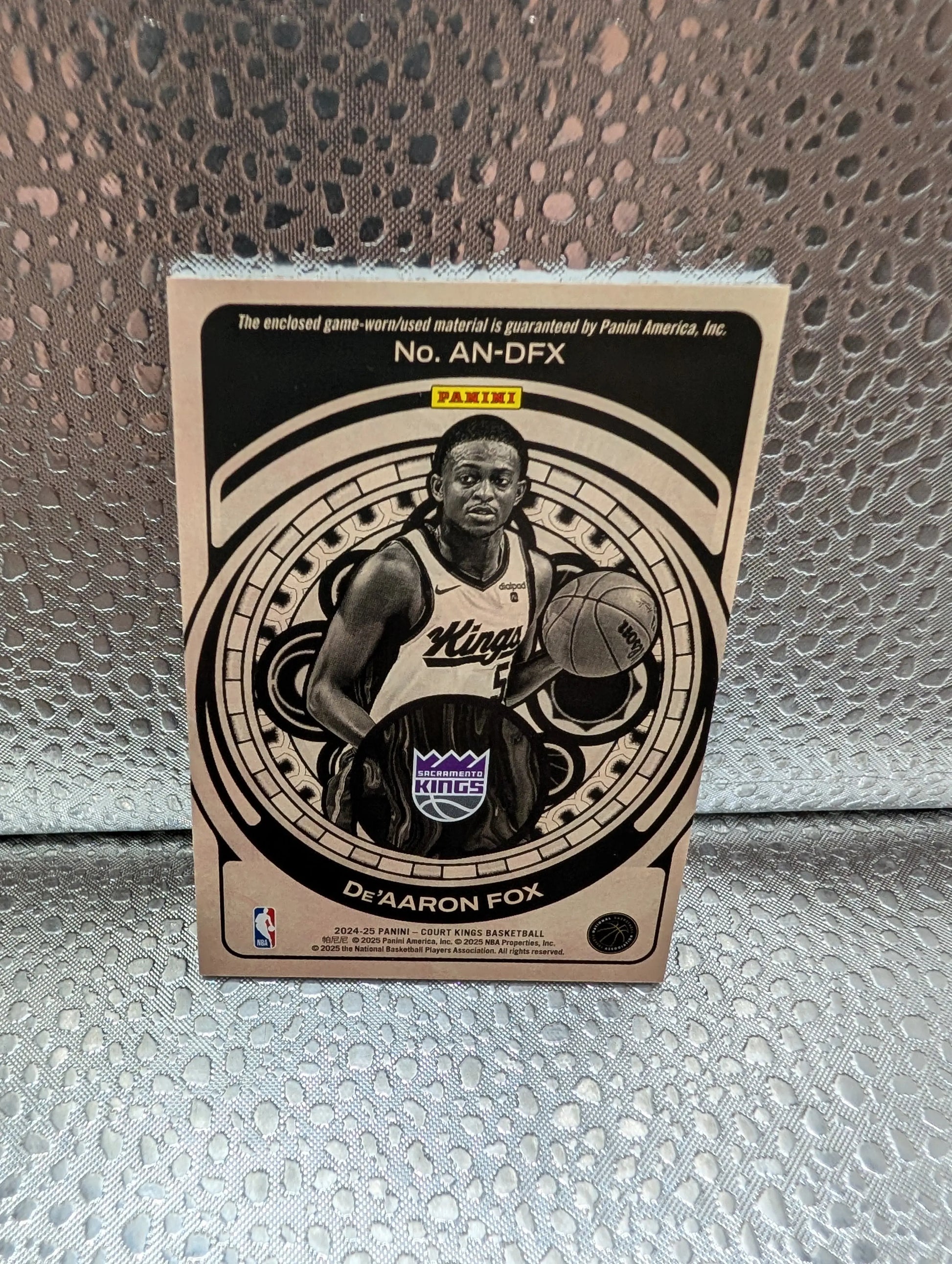 2024-25 COURT KINGS ART NOUVEAU GAME WORN JERSEY DE'AARON FOX KINGS FRENLY BRICKS - Open 7 Days