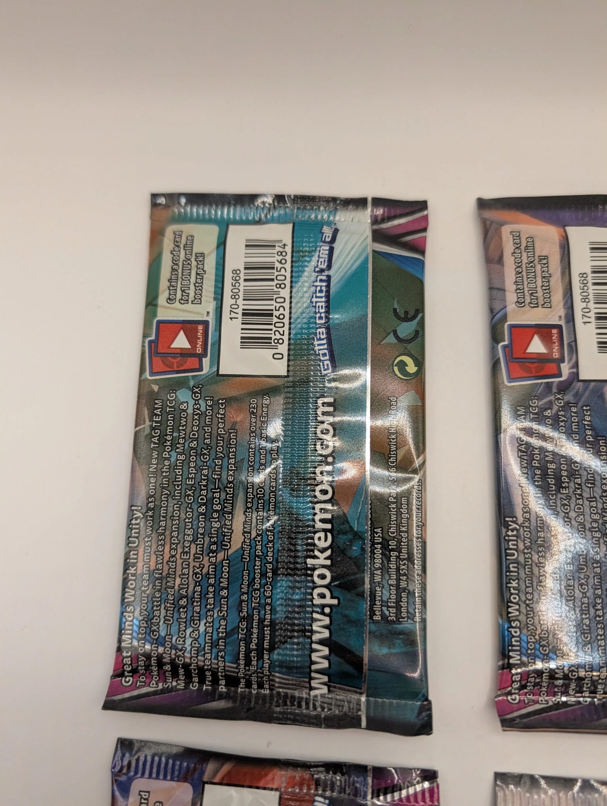 POKEMON TCG SUN & MOON UNIFIED MINDS - 4x Booster Packs - Art Set Factory Sealed, photo 7 image 7