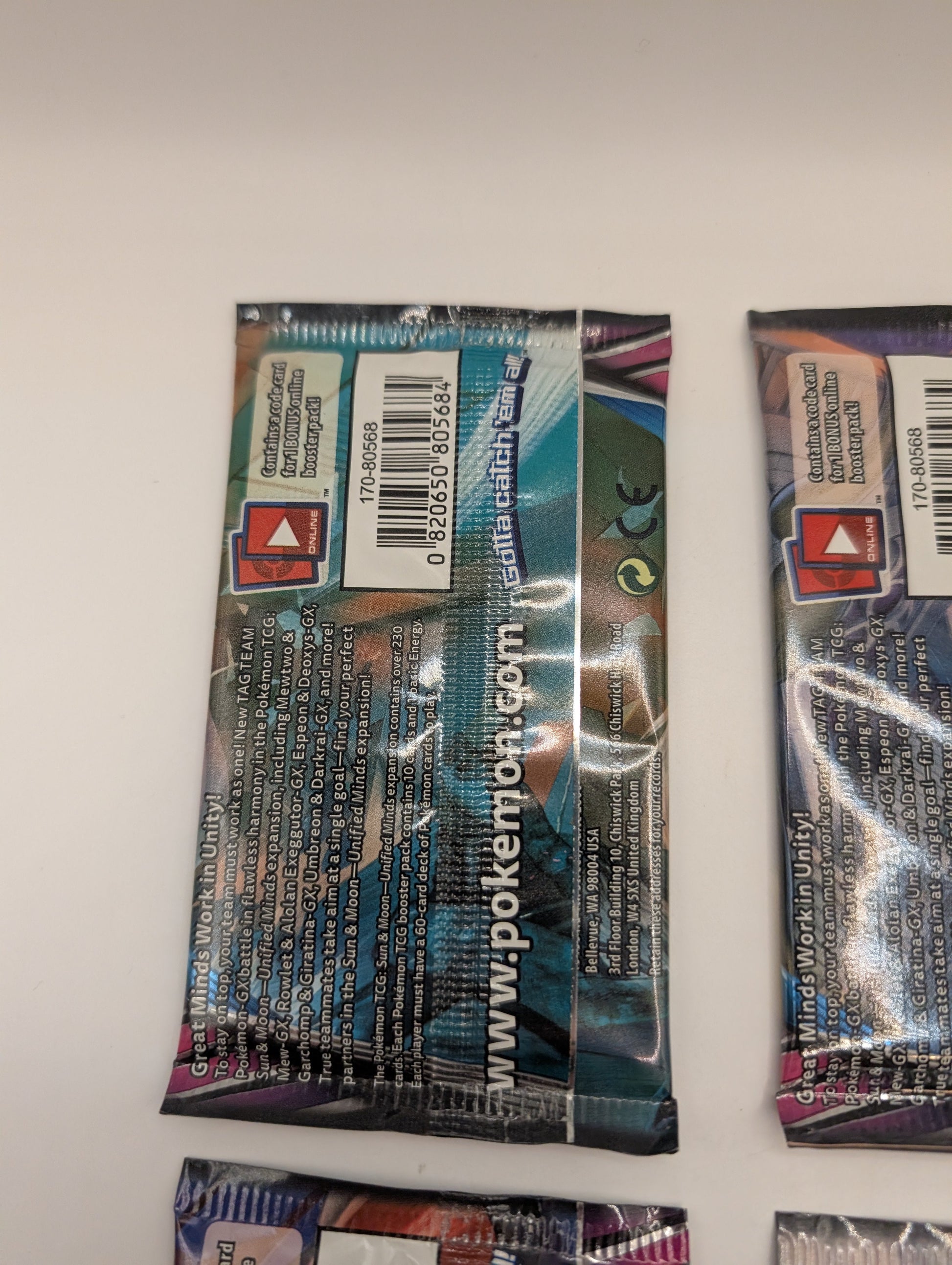 POKEMON TCG SUN & MOON UNIFIED MINDS - 4x Booster Packs - Art Set Factory Sealed FRENLY BRICKS - Open 7 Days
