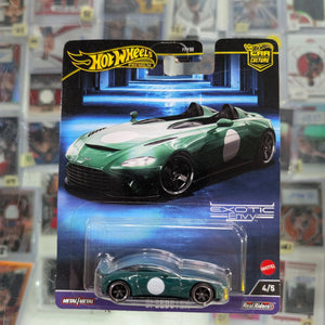 Hot Wheels Premium Car Culture Exotic Envy Aston Martin V12 w/ Real Riders MONMC FRENLY BRICKS - Open 7 Days