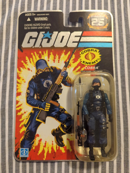 GI Joe 25th Anniversary Cobra Trooper The Enemy (2007) Hasbro 3.75 Inch Figure FRENLY BRICKS - Open 7 Days