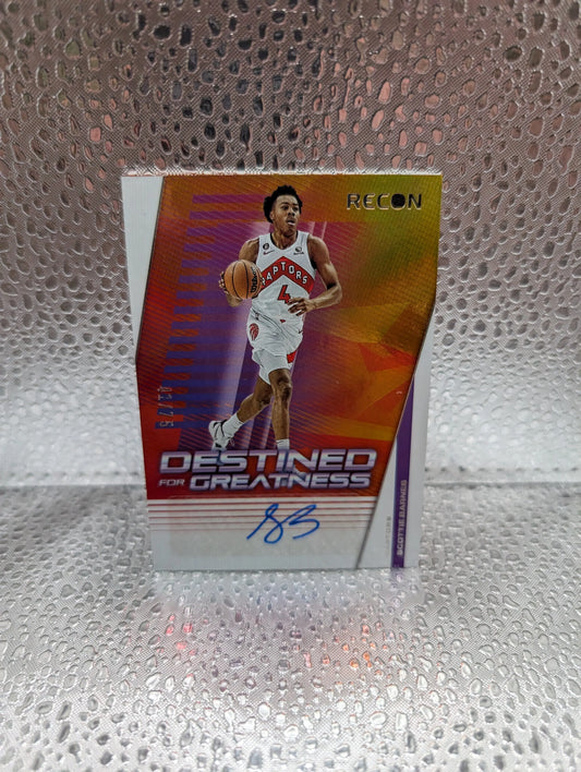 2022-23 Recon Scottie Barnes Destined For Greatness Auto /75 Toronto Raptors FRENLY BRICKS - Open 7 Days
