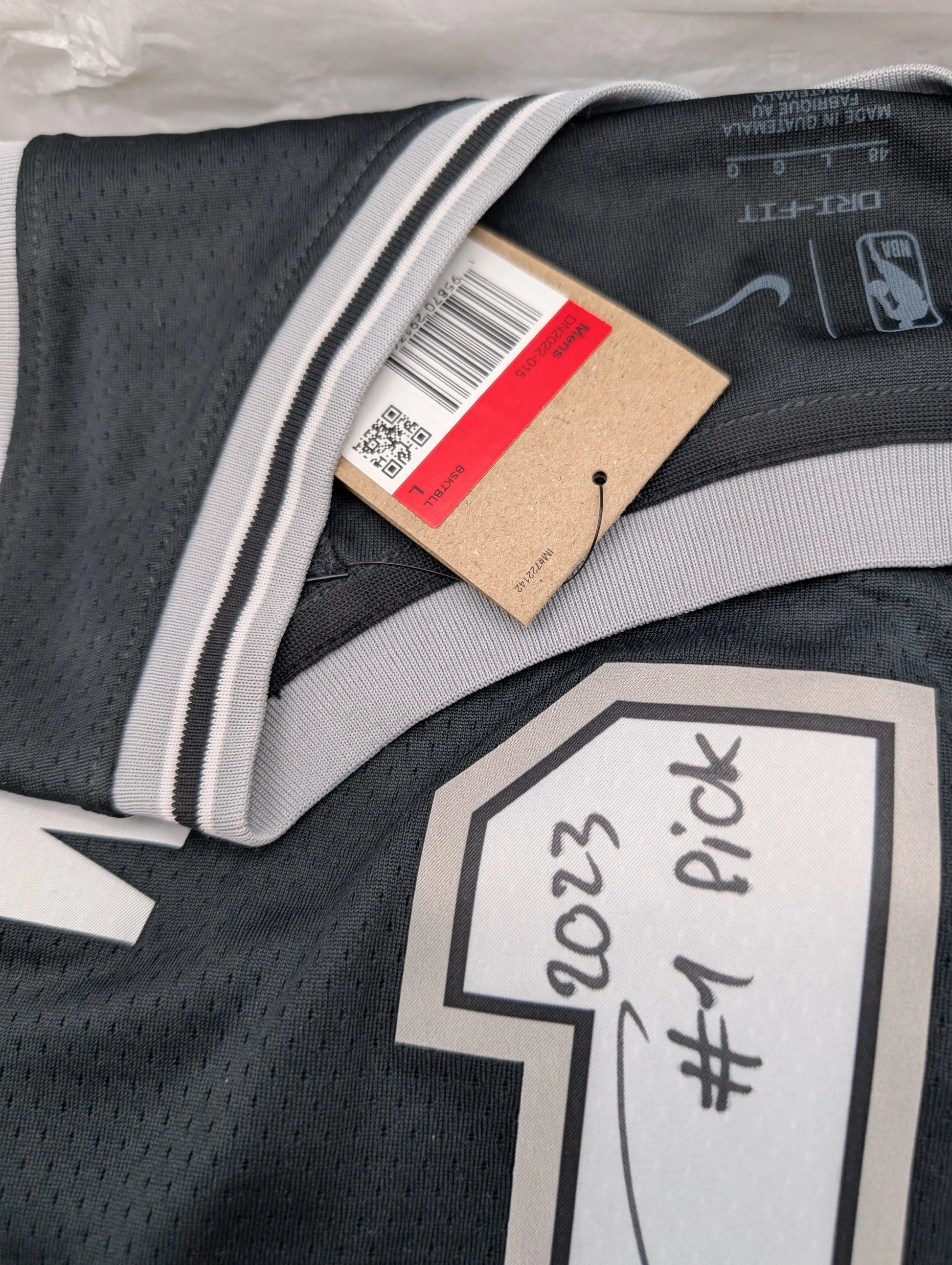 Victor Wembanyama Signed Nike Icon Jersey with 2023 #1 Pick Inscription Fanatics FRENLY BRICKS - Open 7 Days