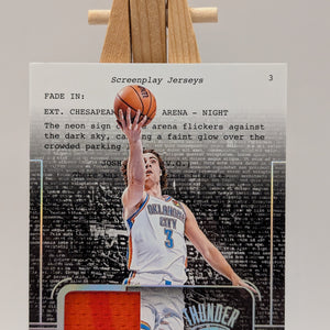 2023 Noir Screen Play Jerseys Josh Giddey Game Worn Patch /99