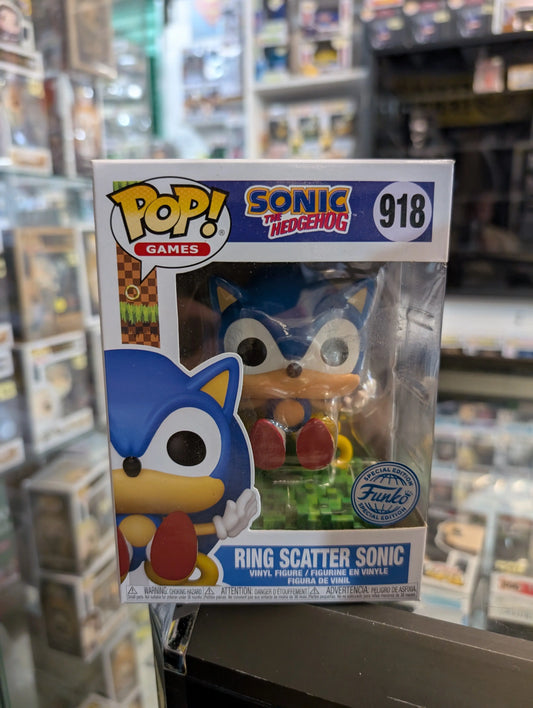 Sonic The Hedgehog Ring Scatter Sonic Funko POP! Vinyl 918 FRENLY BRICKS - Open 7 Days