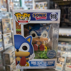 Sonic The Hedgehog Ring Scatter Sonic Funko POP! Vinyl 918 FRENLY BRICKS - Open 7 Days