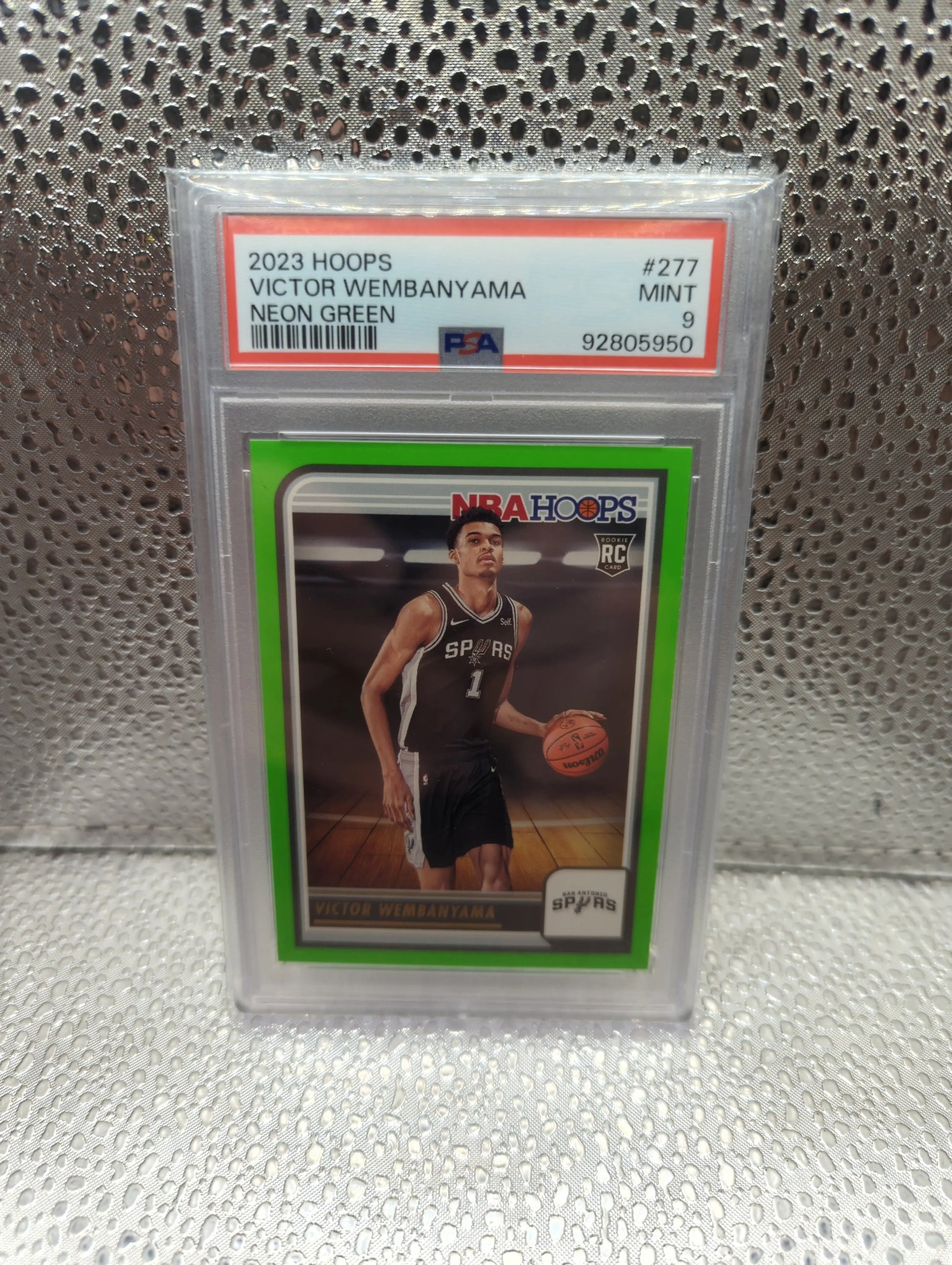 2023-24 Hoops Victor Webanyama Neon Green #277 PSA 9 FRENLY BRICKS - Open 7 Days