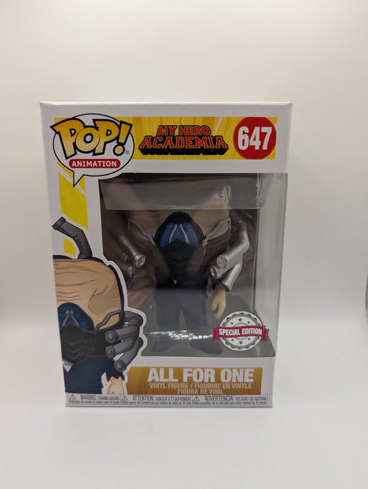All For One Pop 647 - My Hero Academia Funko Pop! 2020 Vaulted FRENLY BRICKS - Open 7 Days