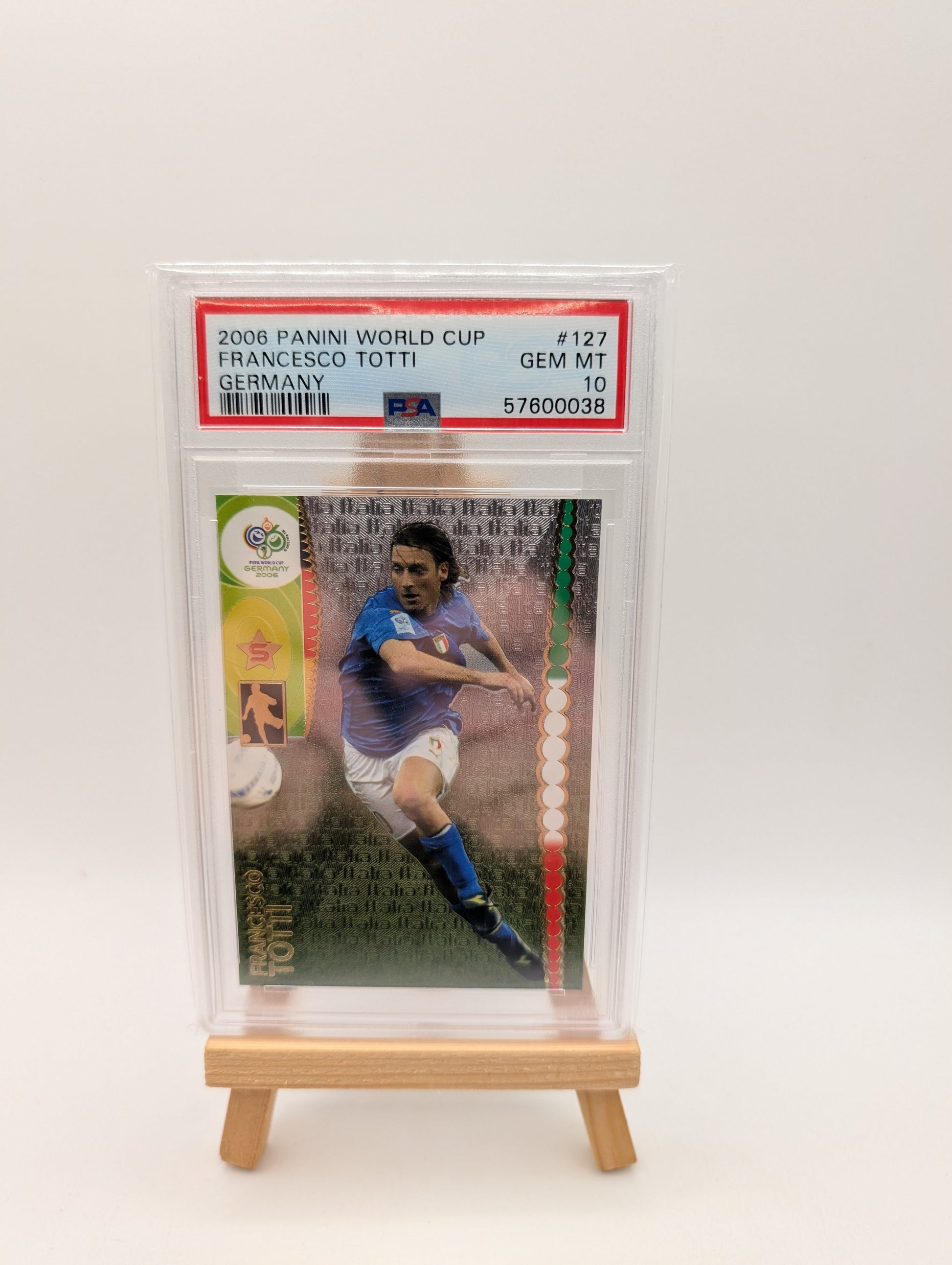 FRANCESCO TOTTI GERMANY PANINI WORLD CUP GERMANY 2006 127 PSA 10 FRENLY BRICKS - Open 7 Days
