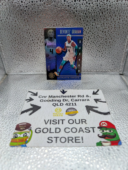 2019-20 Panini Illusions Trophy Collection Blue /25 Devonte' Graham #4 FRENLY BRICKS - Open 7 Days