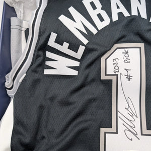 Victor Wembanyama Signed Nike Icon Jersey with 2023 #1 Pick Inscription Fanatics FRENLY BRICKS - Open 7 Days