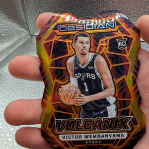 Victor Wembanyama Obsidian Volcanic Spurs RC Panini FRENLY BRICKS - Open 7 Days