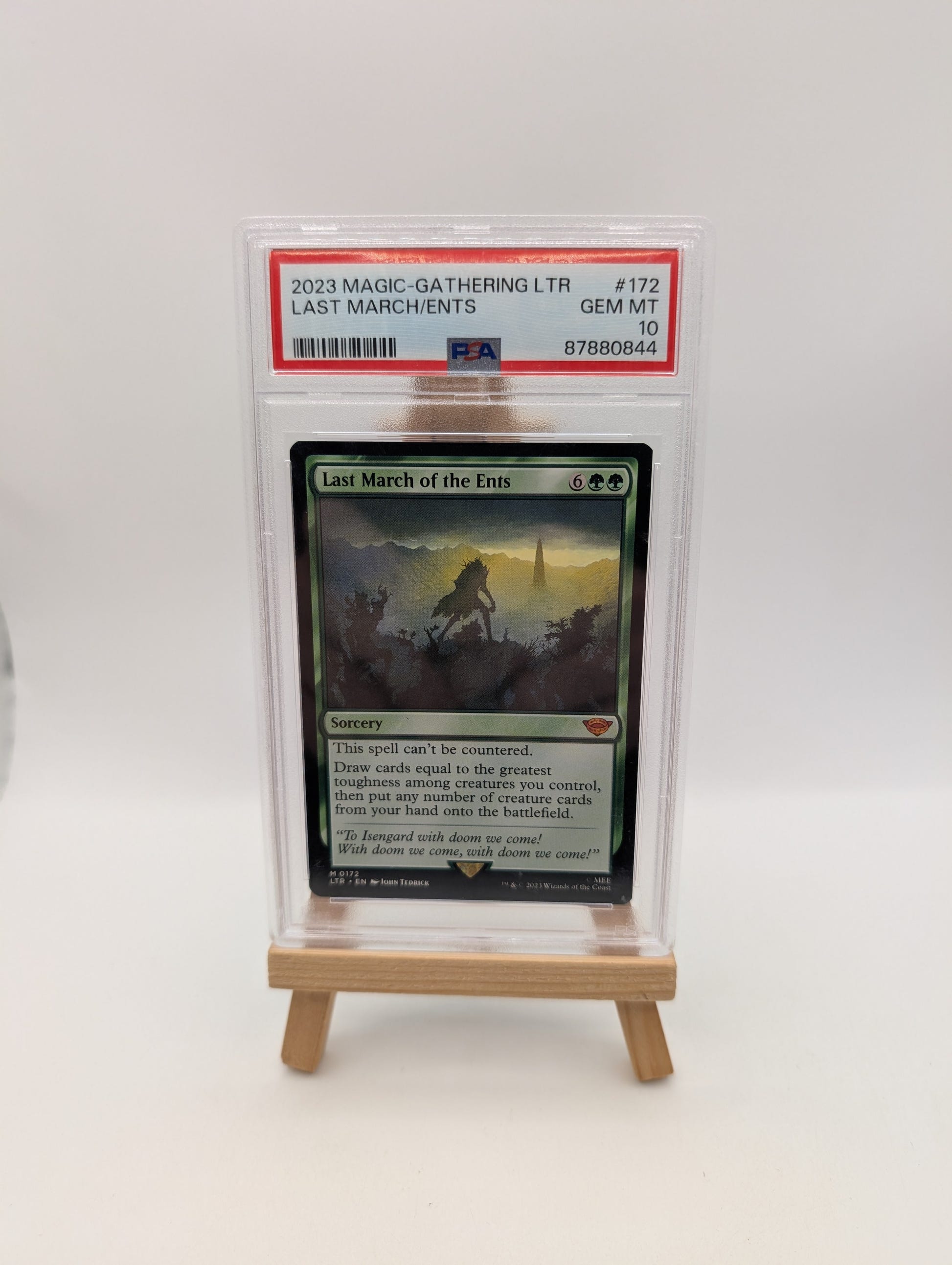 PSA 10 - Last March of the Ents - MTG #172 Lord of the Rings LOTR - PRISTINE FRENLY BRICKS - Open 7 Days image 1