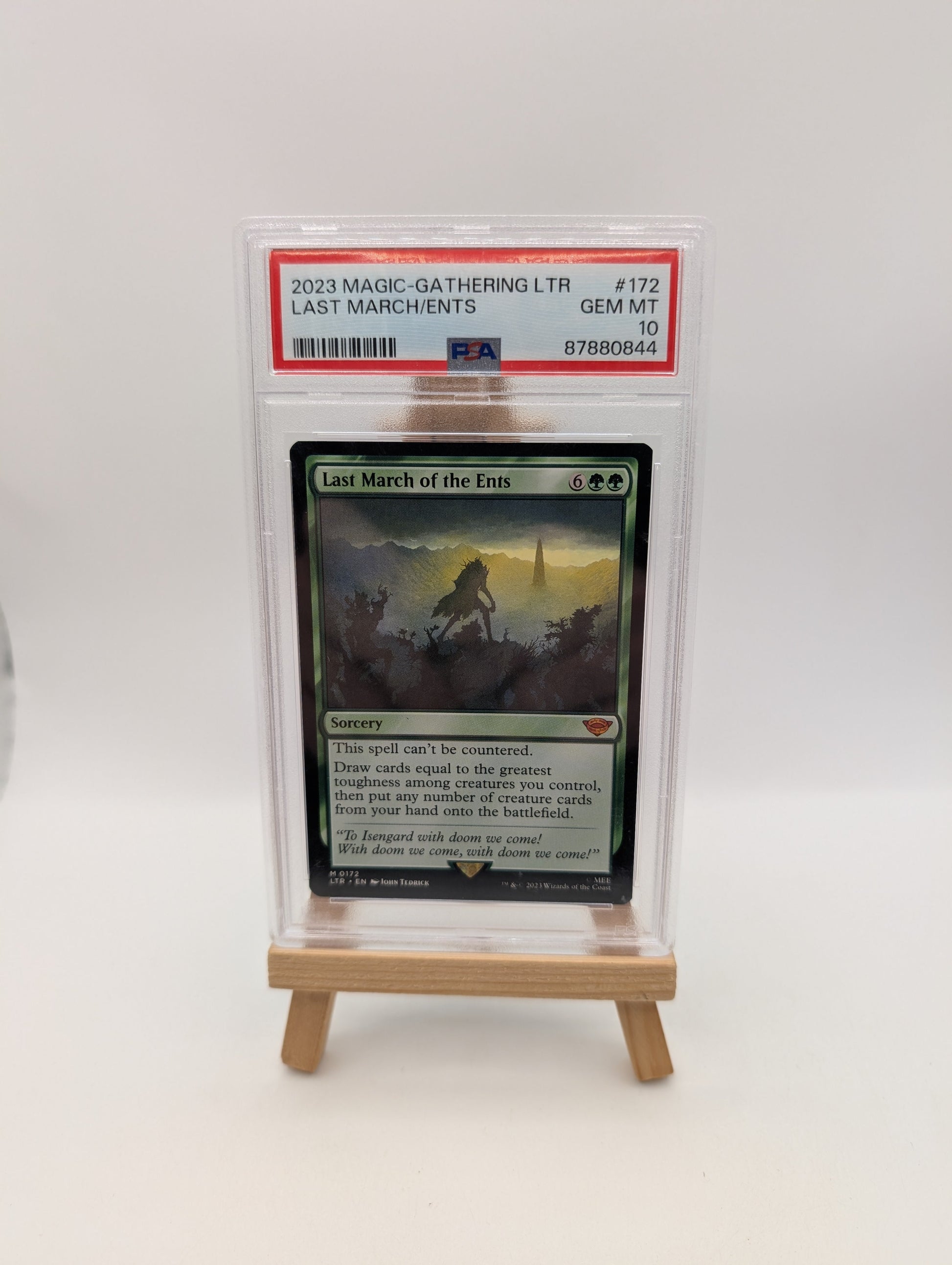 PSA 10 - Last March of the Ents - MTG #172 Lord of the Rings LOTR - PRISTINE FRENLY BRICKS - Open 7 Days