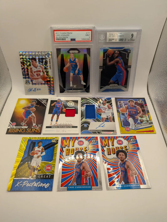 Detroit Pistons NBA Basketball Card Lot, Rookies, Patch, Auto, Cade Cunningham FRENLY BRICKS - Open 7 Days