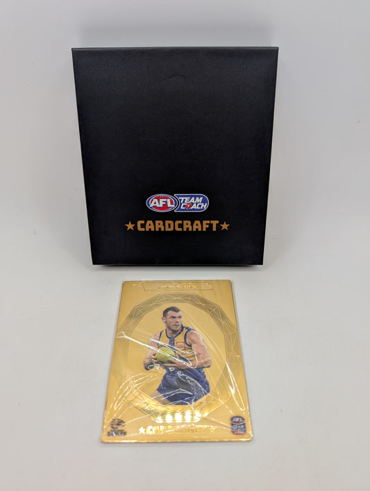 Luke Shuey 24k Gold Card Craft 2025 Teamcoach AFL Footy Card West Coast Eagles