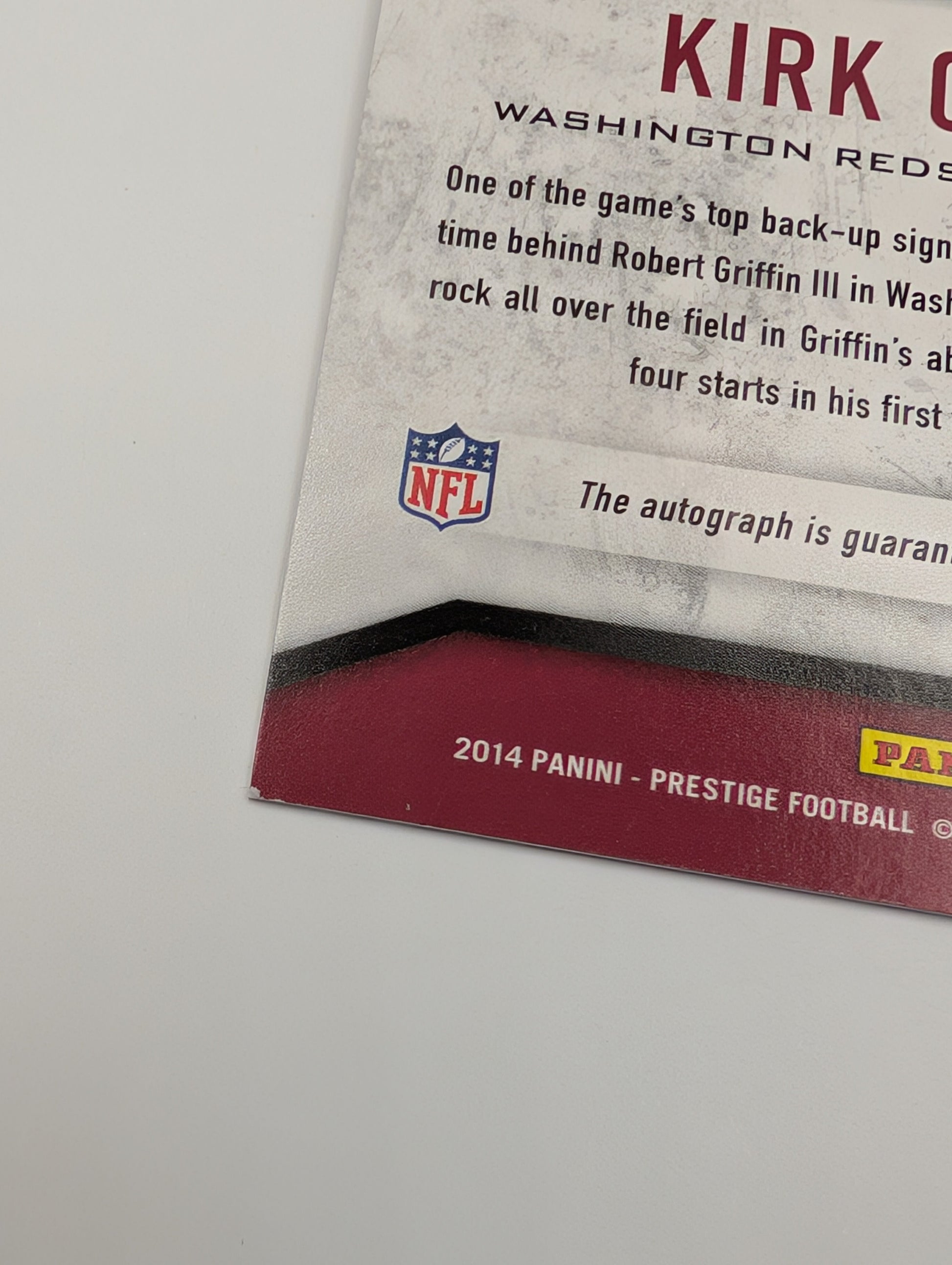 Kirk Cousins Auto SP 2014 Panini Prestige Signatures #41 Autograph #/199 FALCONS FRENLY BRICKS - Open 7 Days