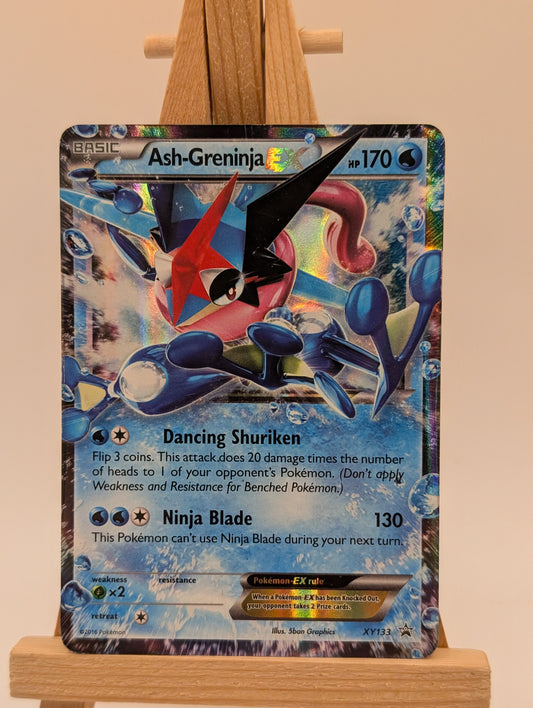 Ash-Greninja EX XY133 Black Star Promo Collection Box Holo Rare Pokemon Card MP