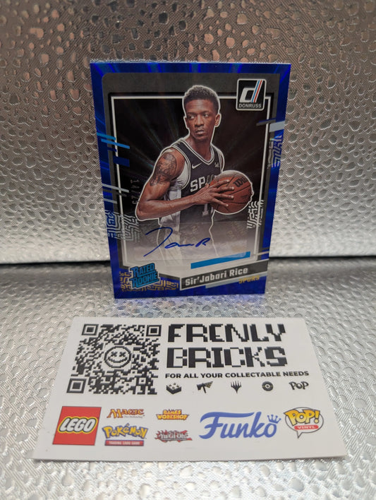 2023-24 Donruss #289 Sir'Jabari Rice Rated Rookies Sig Blue Laser Holo #/25 FRENLY BRICKS - Open 7 Days