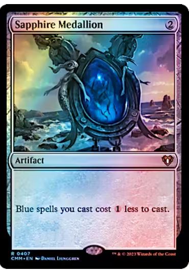 Sapphire Medallion Commander Masters (R) Collector #: 0407 FOIL FRENLY BRICKS - Open 7 Days