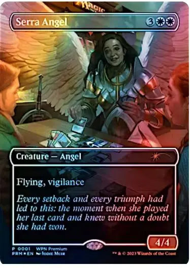 Serra Angel (WPN Foil) Promotional (R) Collector #: 0001 FRENLY BRICKS - Open 7 Days
