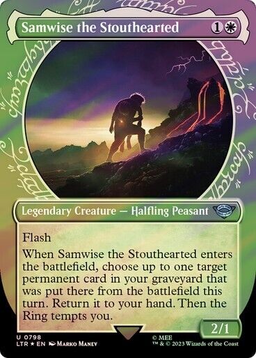 MTG LTR SAMWISE THE STOUTHEARTED #798 - (Showcase) - NM - SURGE FOIL FRENLY BRICKS - Open 7 Days